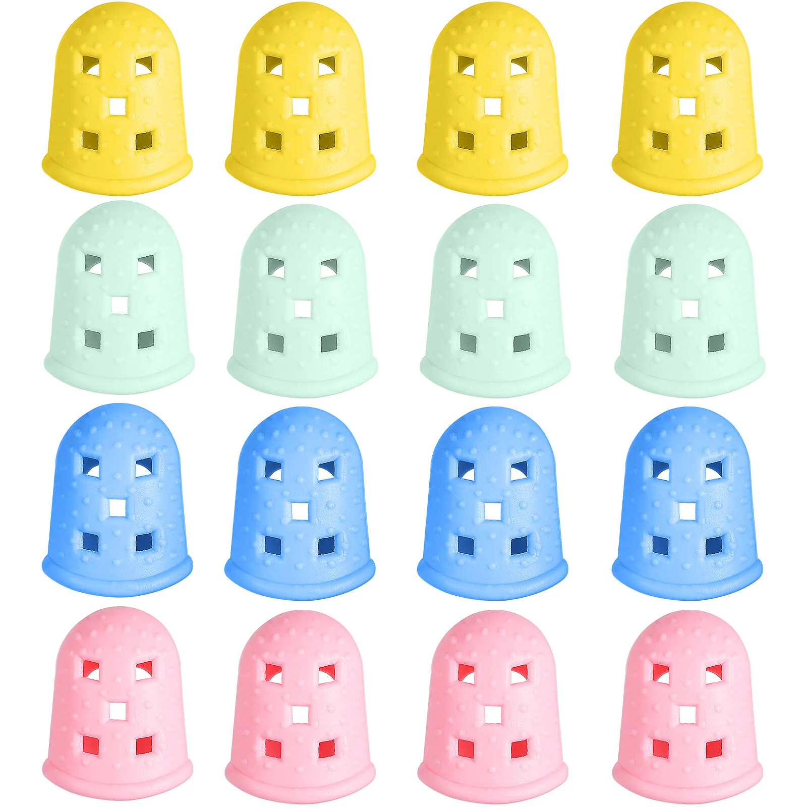

16 Pcs Playing Guitar Finger Sleeves Thumb Protector Fingertip Pick Silicone Protective Case Protection Covers