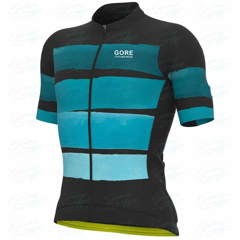 

Men's Cycling Gore Cycling Wear Professional Team Sweatshirt top Racing bicycle Mountain bike short sleeve breathable