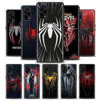 marvel phone case for realme 5 6 7 7i 8 8i 9i 9 xt gt gt2 c17 pro 5g se neo2 silicone case cover anime spider man logo marvel