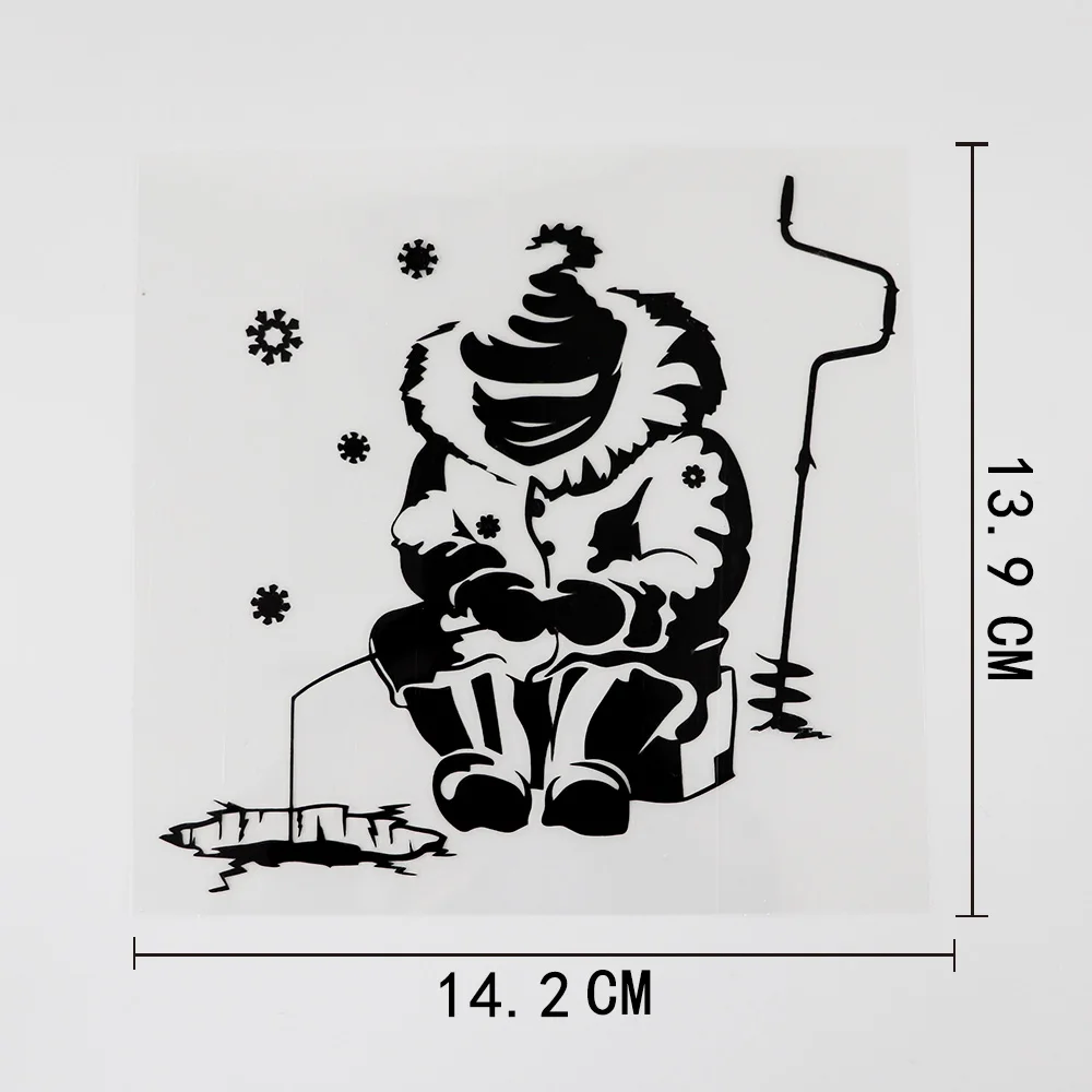 

Личность автомобиля Дека океанская рыба хобби зимняя рыбалка ПВХ автомобильная наклейка мотоциклетные наклейки красный/черный/белый/серебристый/лазерный, 22*22 см