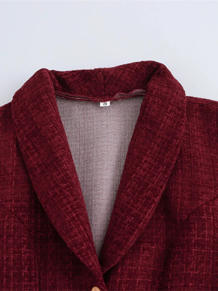 LANMREM 2025 весенний модный блейзер для женщин с лацканами в стиле пэчворк