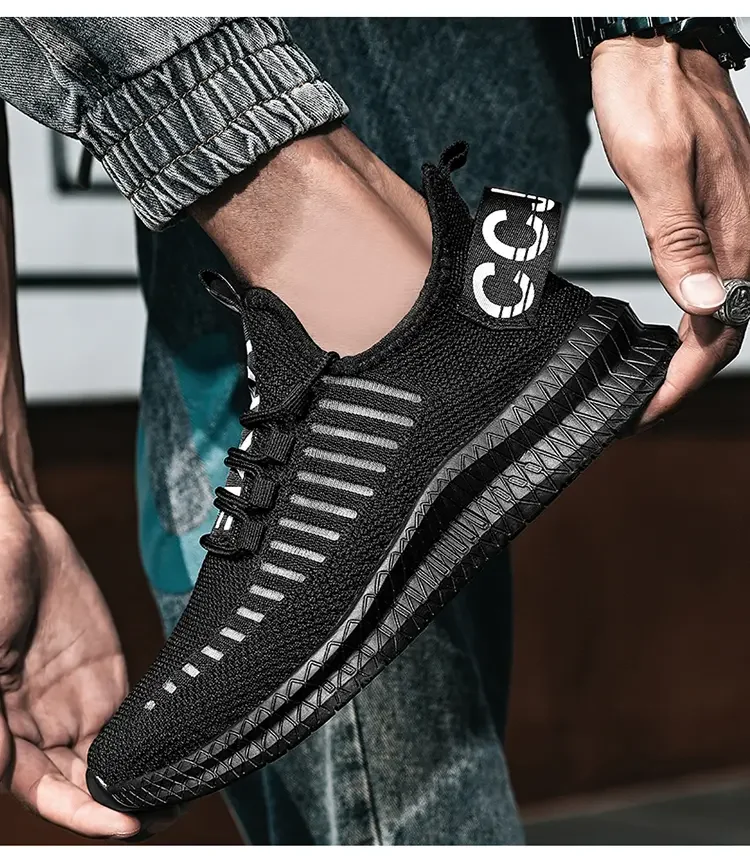 

Кроссовки мужские сетчатые для бега, Повседневные Удобные сверхлегкие, дышащие, Нескользящие, летняя прогулочная обувь, большие размеры