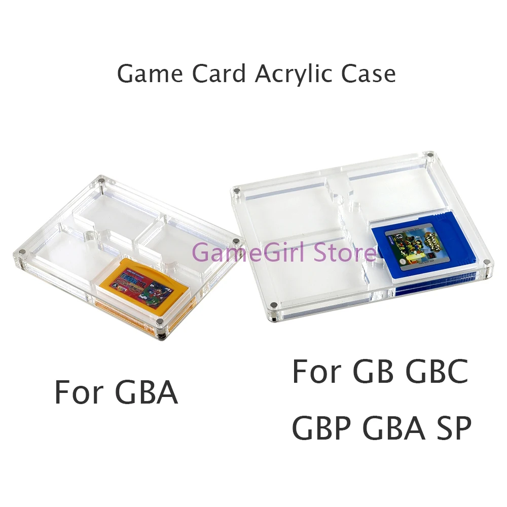 

6pcs High Transparency Game Card Acrylic Case Magnetic Cover for Gamebay GBA GB GBC GBP GBA SP Display Case Storage Box