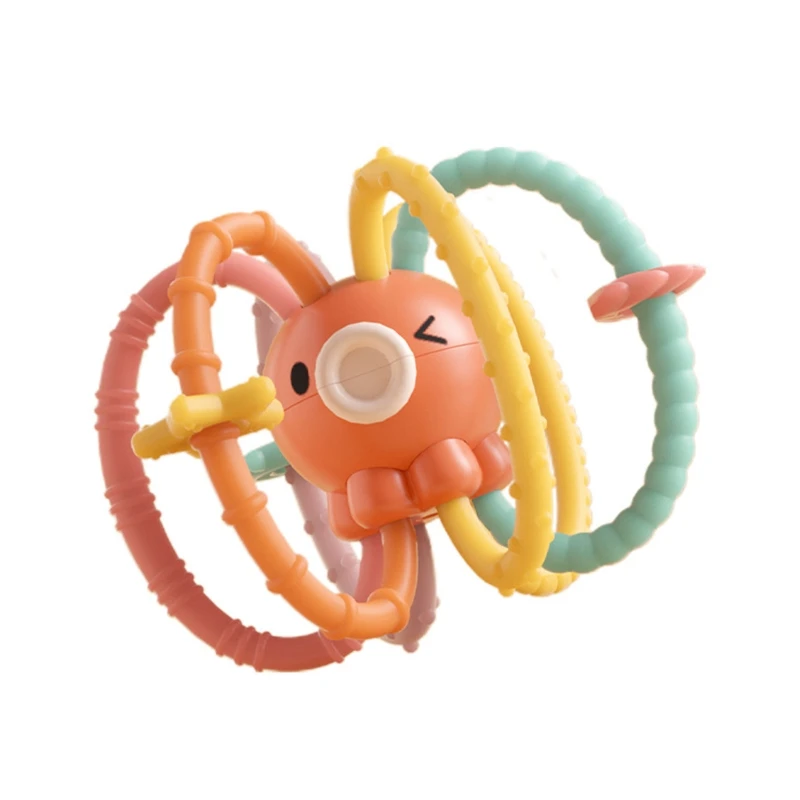 

Baby Rattle Hand Grip Toy Sensory Tactile Ball Early Education Fine Motor Skill Toy Easy Grab for Newborn Infant 1M 2M 2022 New