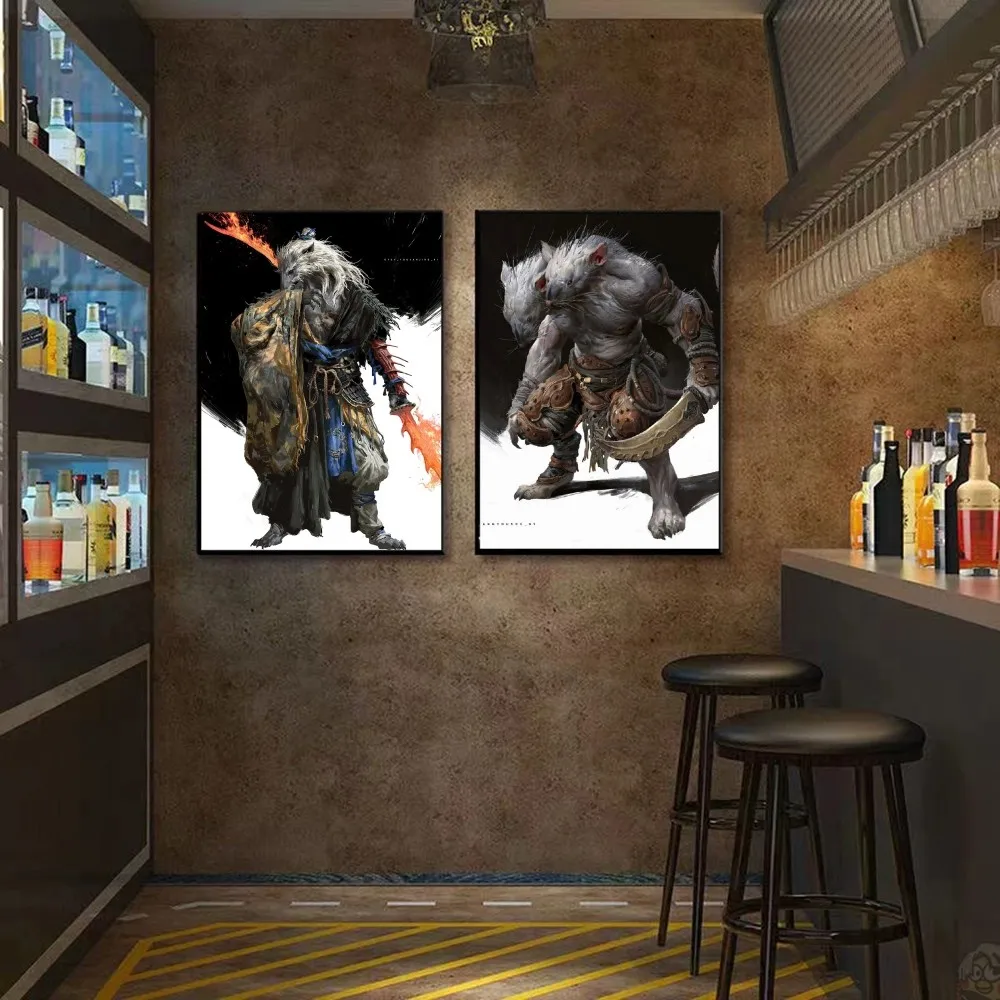 B-BlackMyth WuKong постер с изображением монстра плакаты Наклейки для оформления игровой
