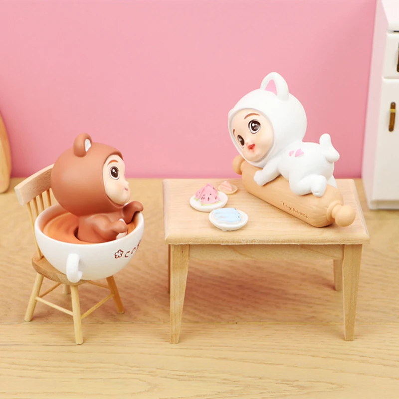 

Lilliputian Kitchen Series Blind Box Resin Doll Toy Cute Character Doll Spoon Tableware Decoration Mysterious Box Surprise Gift