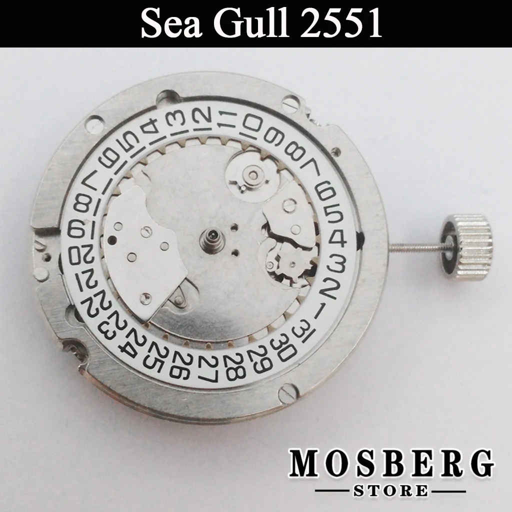 

Часы Parnis Sea Gull 2551, автоматический механизм, Серебристые часы, аксессуары, запчасти