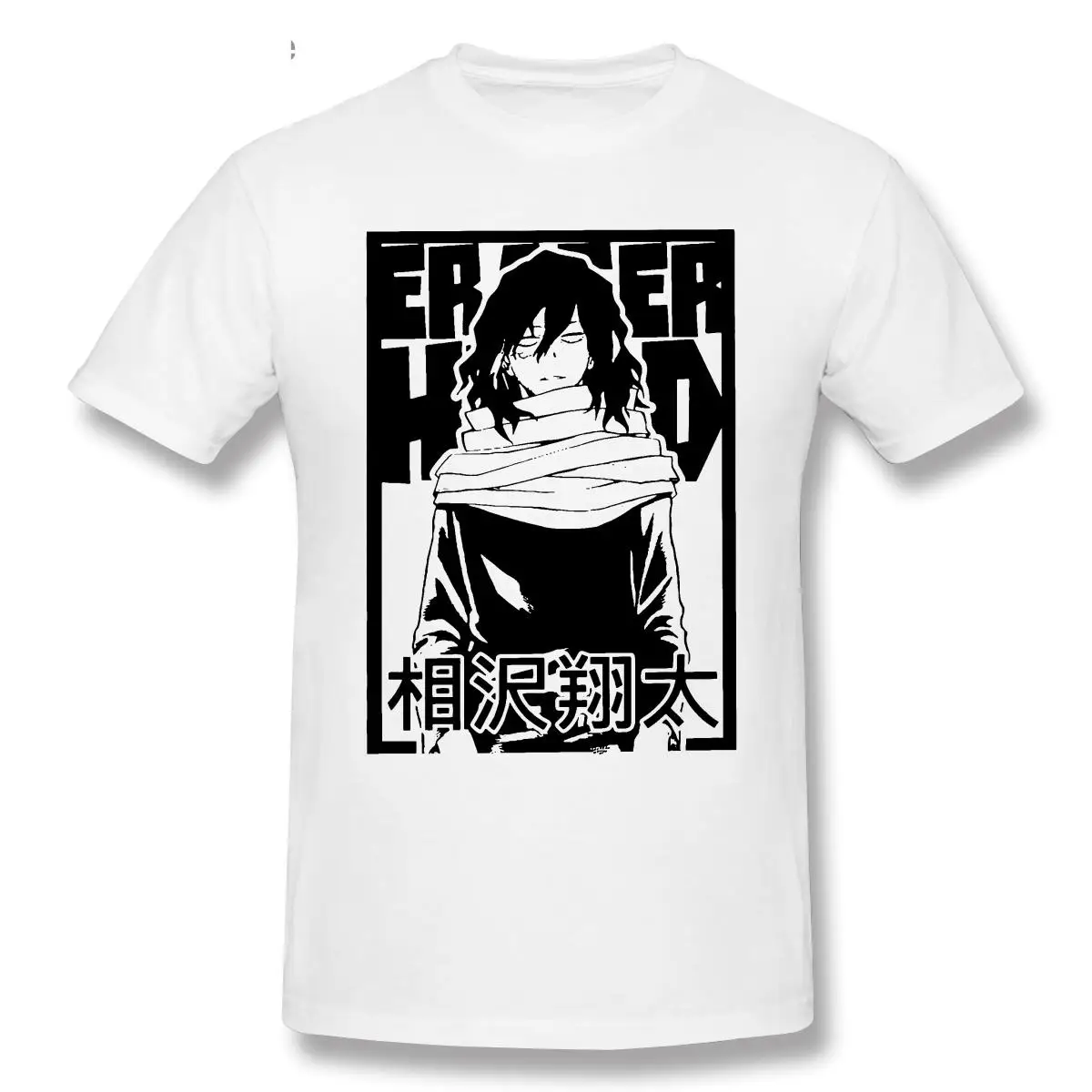 

Mens Manga Anime T-shirt Boku No Hero Academia T Shirt Short Sleeve Cotton Tshirt Printed Aizawa Shota Tee Tops Apparel Gift