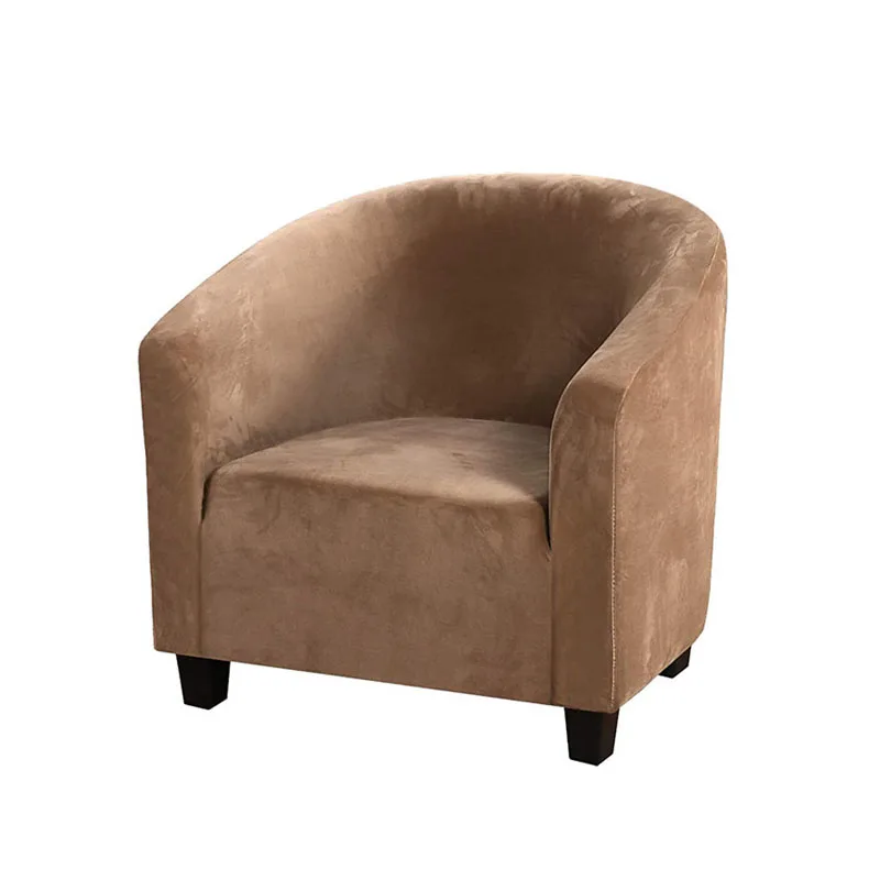 

Velvet Single Seat Sofa Cover Leisure Club Chair Cover for Armchairs Stretch Removable Couch Cover for Bar Counter Living Room