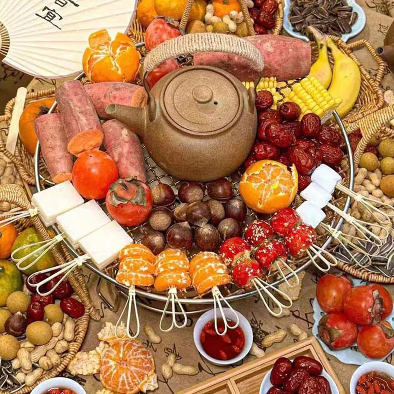 24/26 см круглая сетка для барбекю из нержавеющей стали решетка кемпинга пикника