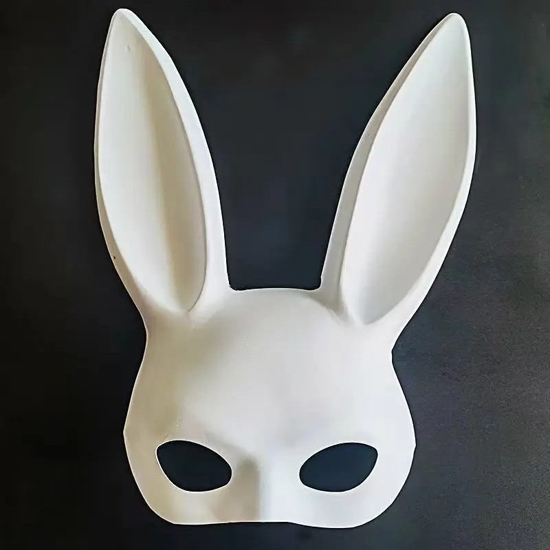 Rabbit Mask Masquerade Bunny Half Mask Nightclub Dance Birthday Party Easter Halloween Costume Accessory Cosplay Sexy Girl White