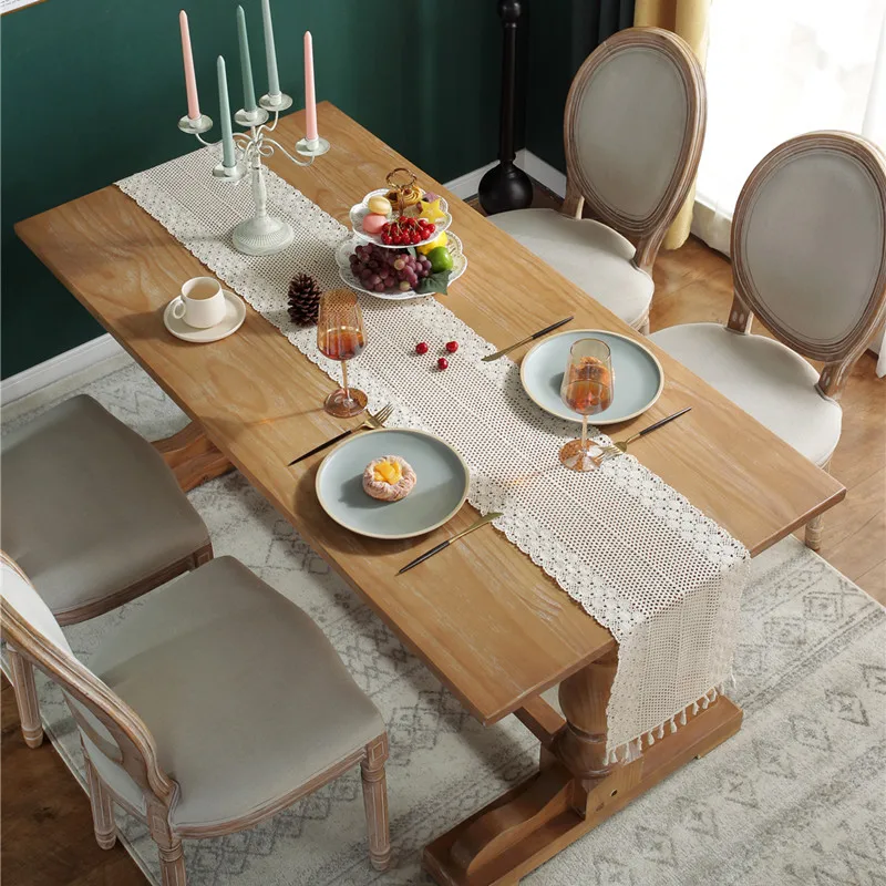 Скатерть в богемном стиле пасторальная вязаная крючком скатерть для стола