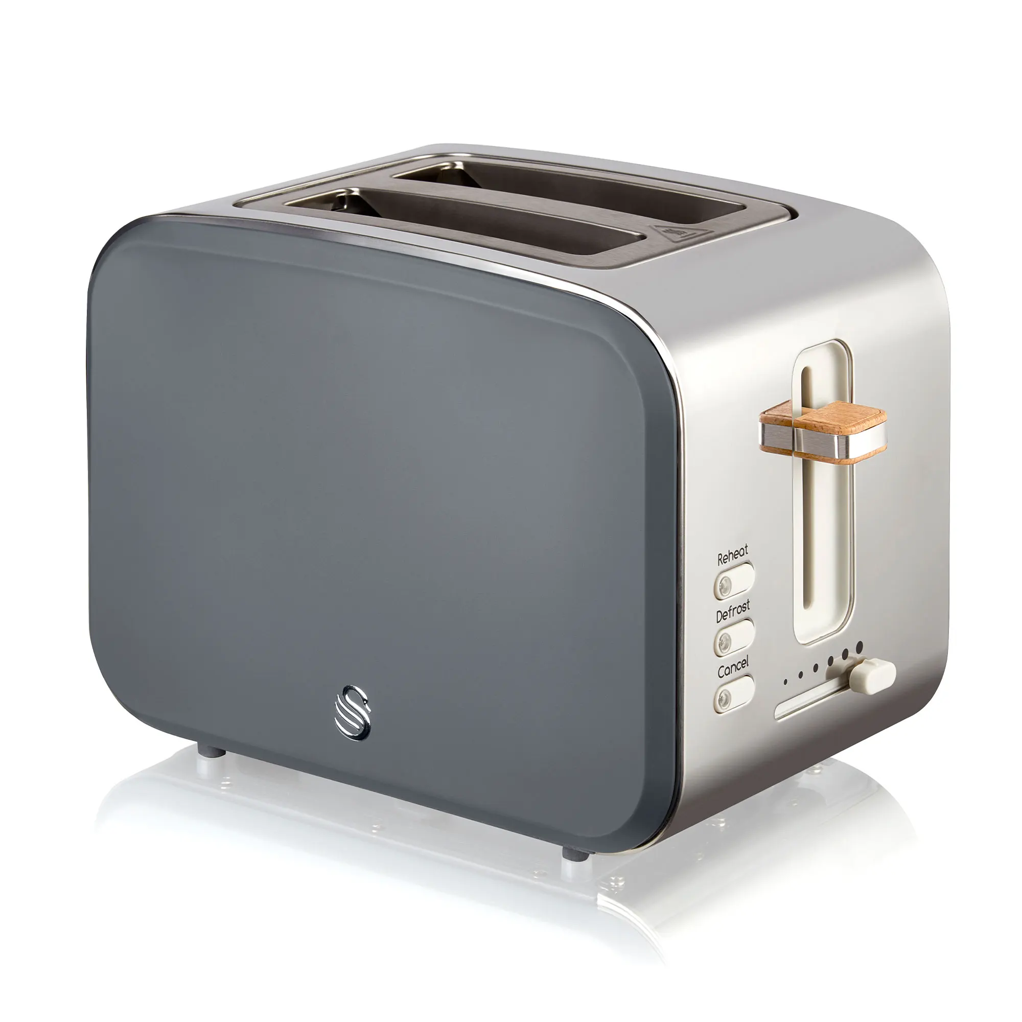kitchen bread grill Swan Nordic 2 Slice Toaster, Grey Toasting Machine