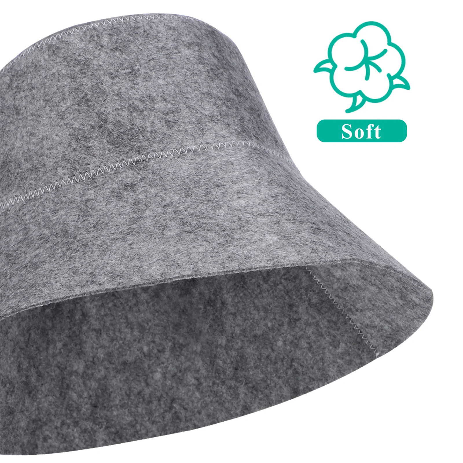 Шапка для сауны шляпы-ведра женщин шерстяная шапка меховая женская черная