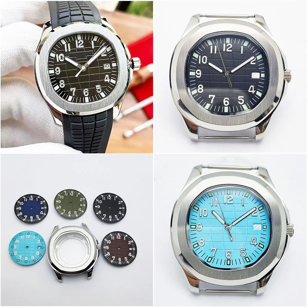 

NH35 Case Naut.ilus 41mm Watch Parts S Dial Hands Stainless Steel 316L For NH36 NH35 Miyota8215 Movement Watch Parts