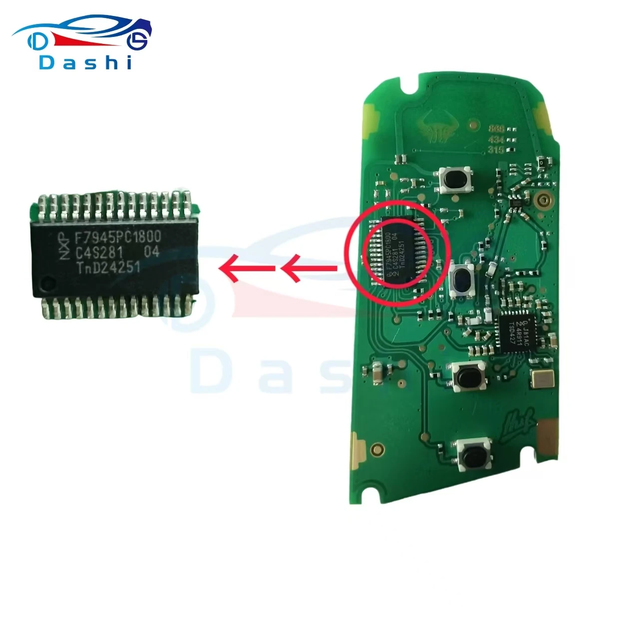 Фото PCB ключа автомобиля Dashi, для BMW 1 3 5 7 серии 523 528 535 550 318 320 325 328 330 F Система CAS4 CAS4+ ID49 HITAG-PRO №2