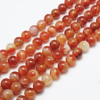 red agates round loose spacer natural stone beads for jewelry making diy bracelet necklace accessories 6810mm strand 14 inch