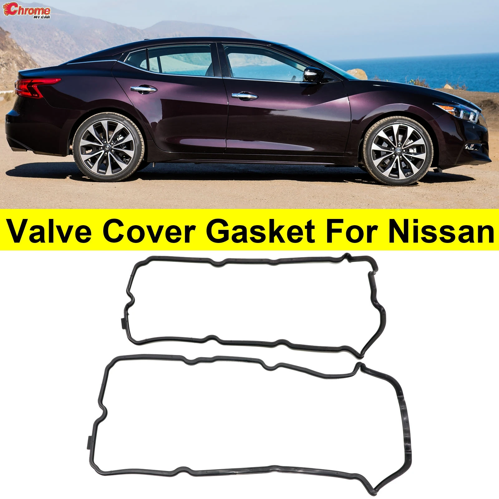 Комплект прокладок крышки клапана двигателя из 2 предметов подходит для Nissan Frontier