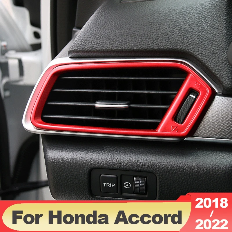 

For Honda Accord X 10th 2018 2019 2020 2021 2022 Car Dashboard Air Vent Trim Cover Outlet Bezel Frame Garnish Molding Surround