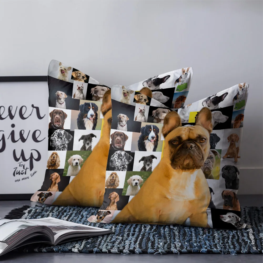 

Портрет бульдог Собака 2 шт. наволочка для дивана спальни наволочка для подушки для беседки балкона современный дом искусство