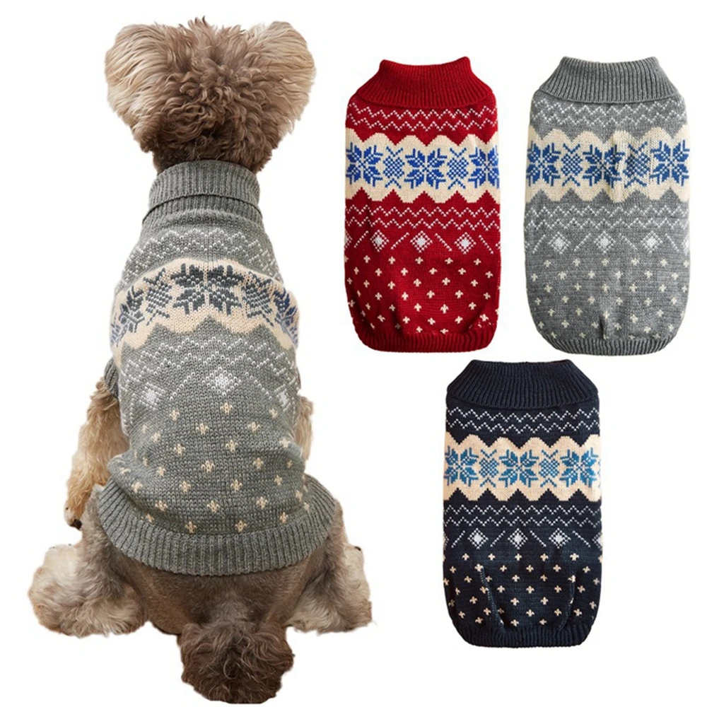 

Good Elasticity Warm Pet Sweater Breathable Autumn Winter Pet Cat Knitwear Clothes Comfortable for Small Large Dogs Cats