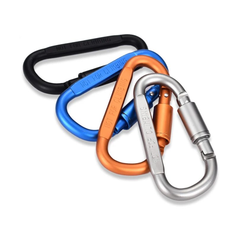 

1pcs D-type Mountaineering Buckle Fast Hanging Nut Buckle Color Hanging Buckle Aviation Aluminum Alloy D-type Buckle