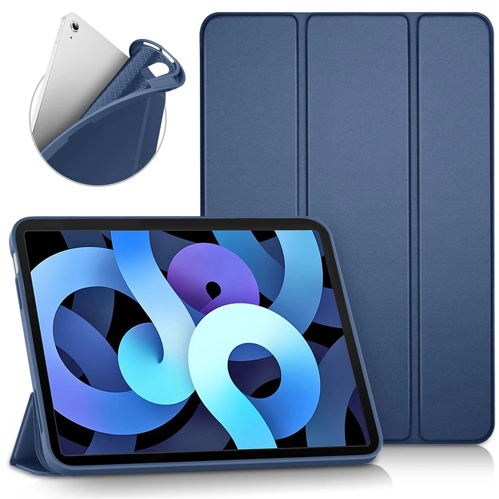 

Tablet Case For Apple iPad Air 4 10.9 2020 4th Generation A2072 A2316 A2324 A2325 Magnetic Soft Silicone Flip Smart Cover