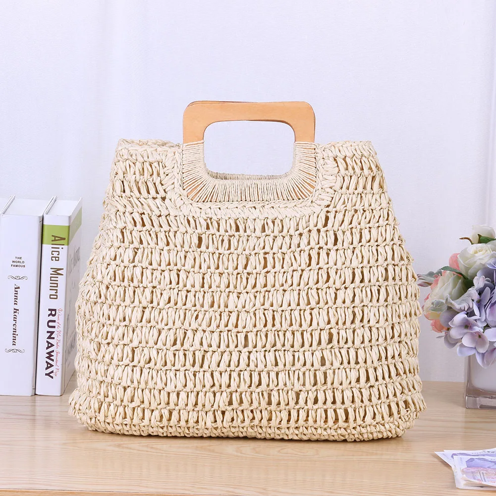 

Casual Women Handbags Paper Rope Fashion Shopping Large Capacity Bag Bohemia Top-handle Bags for Travel and Vacation