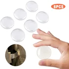 Прозрачная дверная ручка, настенная Защитная Подушка, 6 шт., искусственная защита стен, глушитель, самоклеящаяся защитная ручка для дверей, бампер