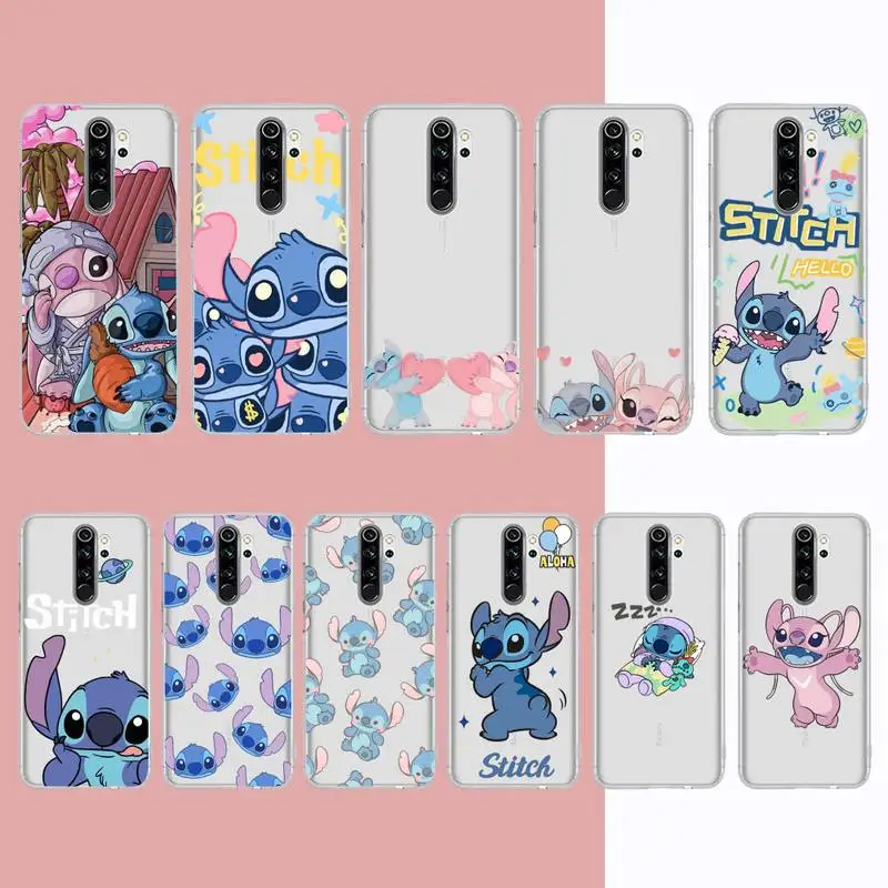 

Disney Cute Stitch Phone Case for Samsung S20 S10 lite S21 plus for Redmi Note8 9pro for Huawei P20 Clear Case