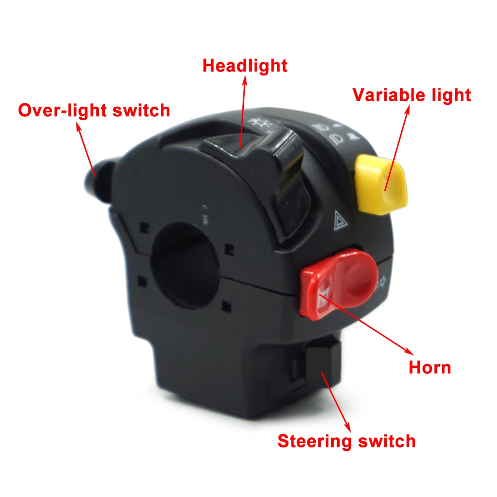 Многофункциональные кнопки на руль мотоцикла 7/8 дюйма 22 мм переключатели фар