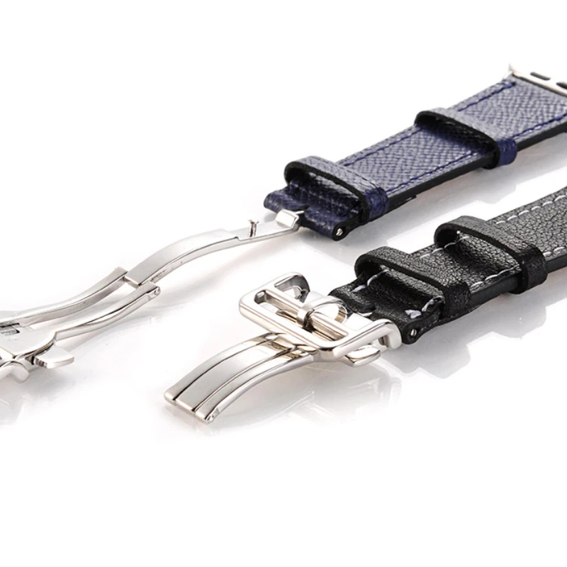 Leather Strap For Apple Watch Ultra Band 49mm 44mm 45mm 40mm 41mm 38mm 42mm Watchband Bracelet For iWatch Series 8 7 6 SE 5 4