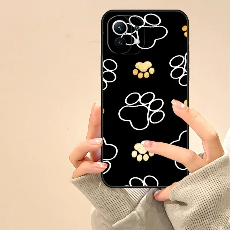 Cute Dog Paw Phone Case For Xiaomi Redmi K40 K30 K20 10 X 9 8 7 6 A C T S Pro Plus Extreme K50 Gaming Go Soft Cover images - 6