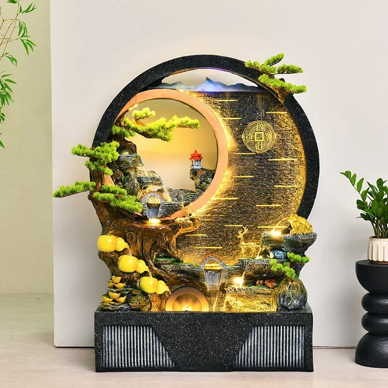 Занавеска для воды настенный фонтан рыбный пруд экран пейзаж домашняя компания