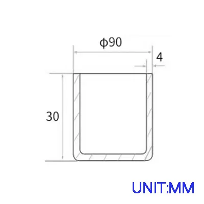 

3pcs od90 xL30mm High temperature resistance of alumina ceramic crucible