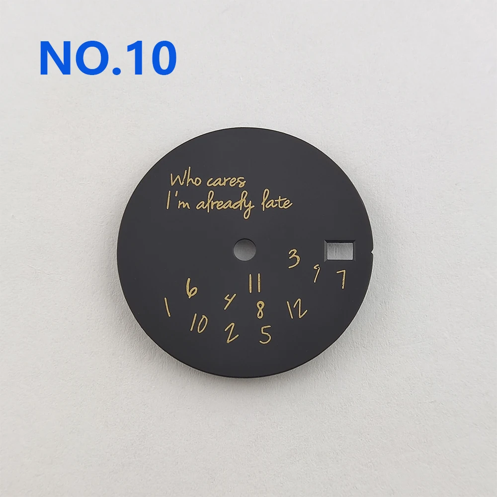 Циферблат часов 28 5 мм Who cares im already late циферблат nh35 стерильный детали для без