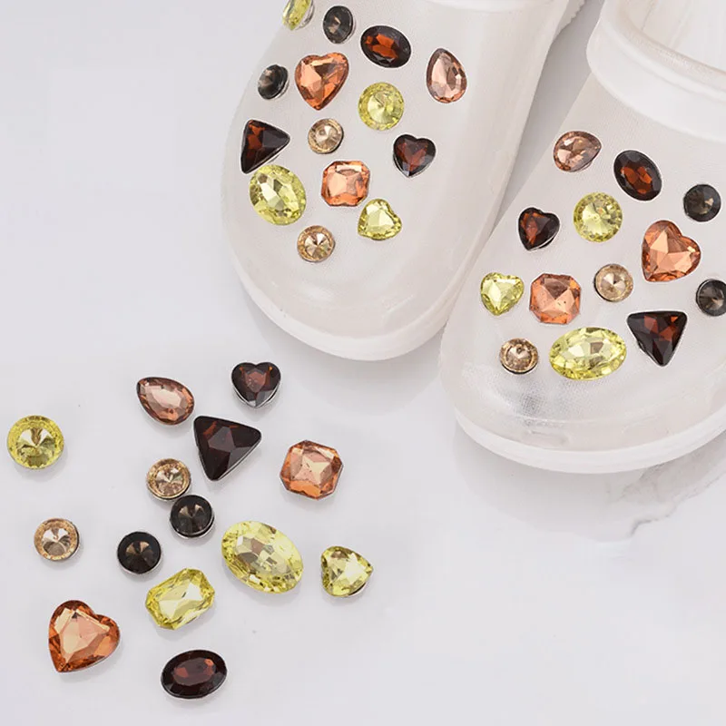 Набор кристаллов подвески для крокса обуви алмазные украшения красочные