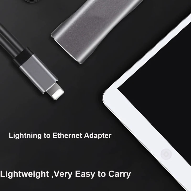 Ethernet-адаптер для iPad iPhone 13 серии Lightning к RJ45 1000 Мбит/с LAN проводной сетевой кабель 5 6 7