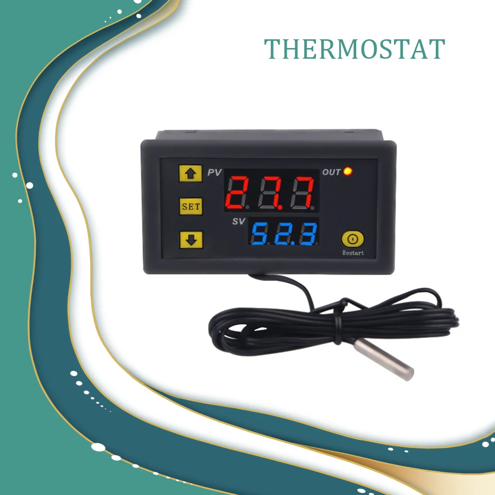 

W3230 Temperature Meter Regulator Waterproof High Accuracy Sensor Switch LED Digital Display Thermostat Cooler