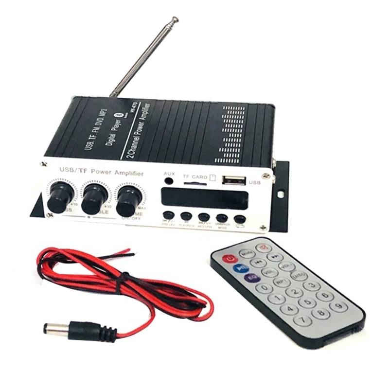 

Автомобильный Bluetooth-усилитель мощности для компьютера, U-диск, TF-карта, Одноконтурный, воспроизведение музыки без потерь, FM-радио, мини-усили...