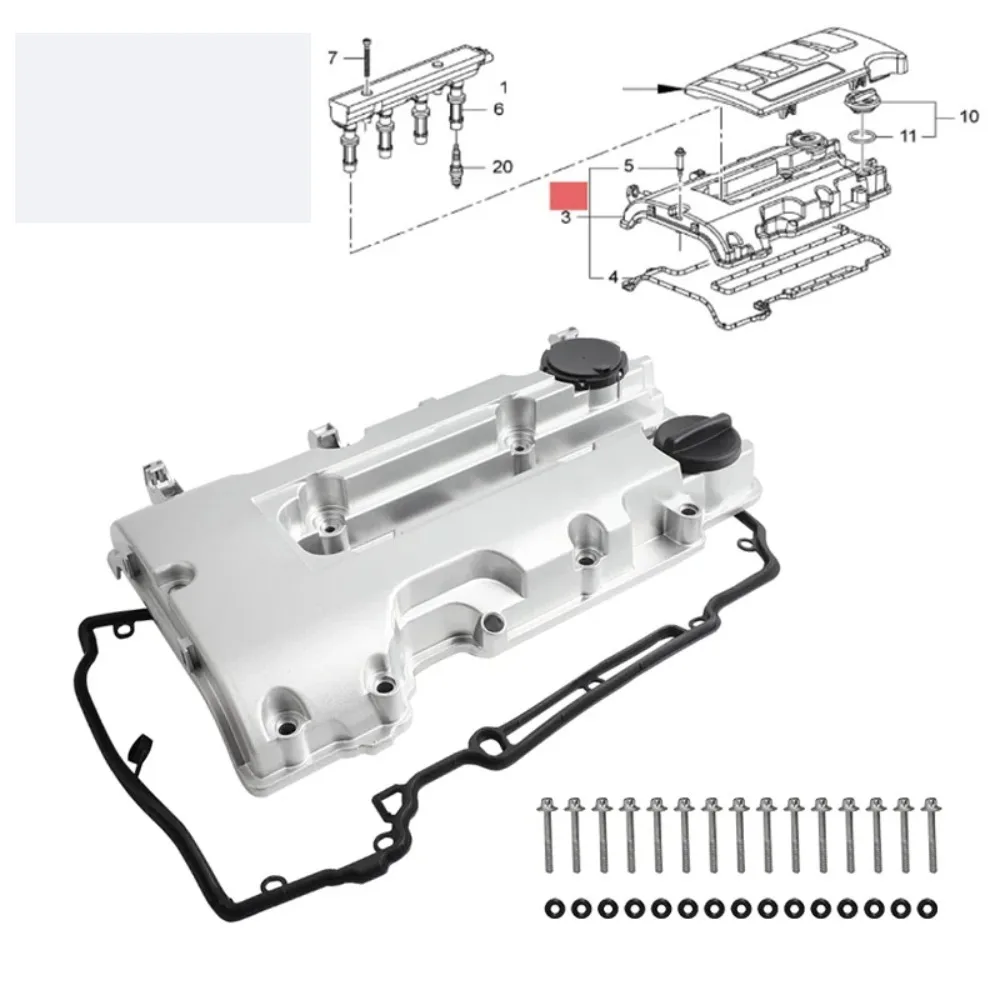 Фото 25198874 55573746 Новая алюминиевая крышка клапана двигателя для Vauxhall/Opel ASTRA 1,4 T/Buick Encore/Chevy Cruze Sonic 1 №5