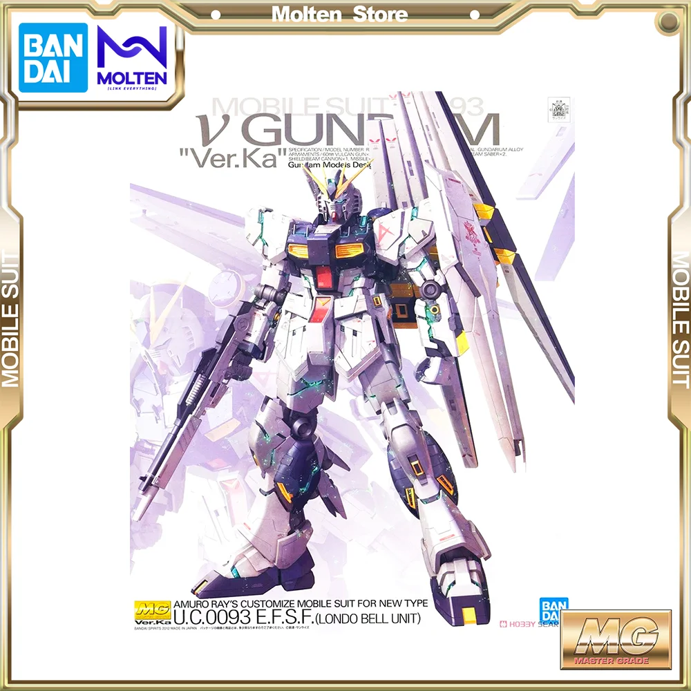 

BANDAI MG Nu Gundam Ver.KA 1/100 Scale Mobile Suit Gundam Char's Counterattack Gunpla Model Kit Assembly Anime Action Figure