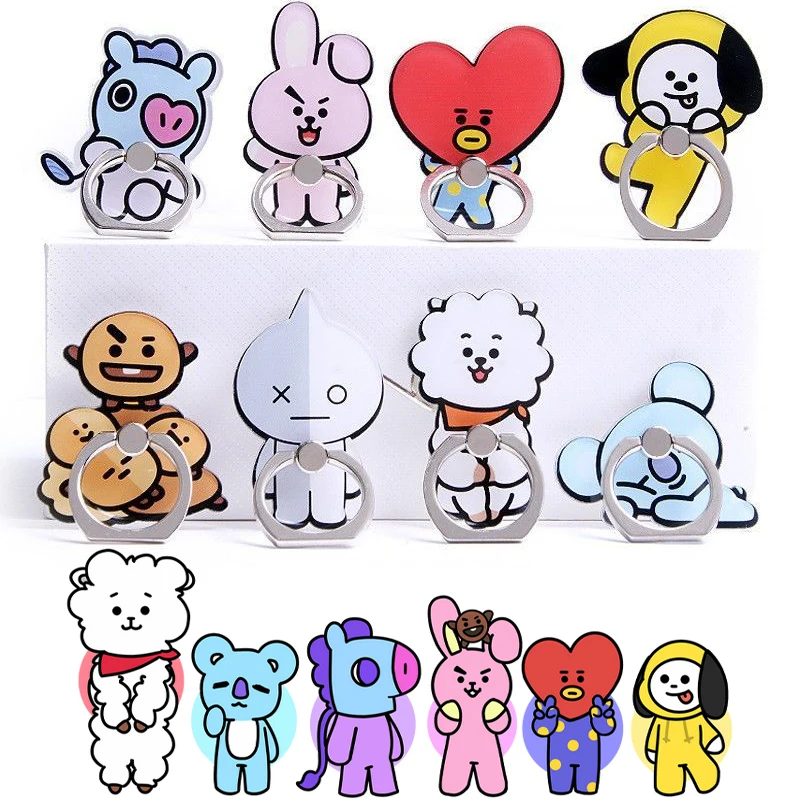 BTS милый аниме Kpop bt21 CHIMMY TATA идентификатор для пальца COOKY RJ KOYA SHOOKY MANG |