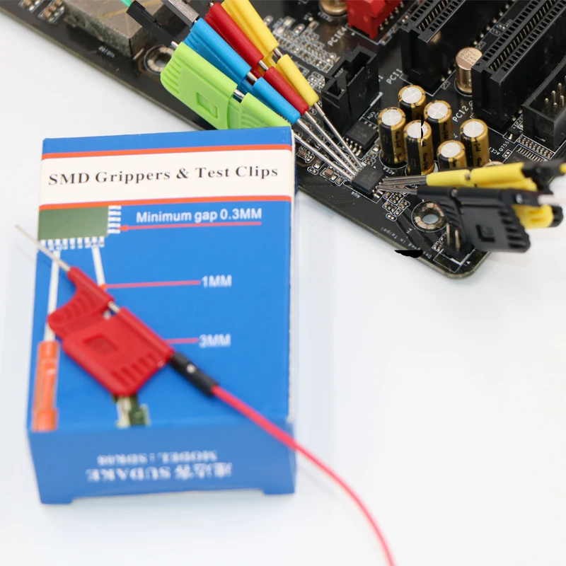 Micro IC clamp 10pcs/set SOP/SOIC/TSSOP/TSOP/SSOP/MSOP/PLCC/QFP/TQFP/LQFP/SMD IC chip test pin mini chip adapter socket