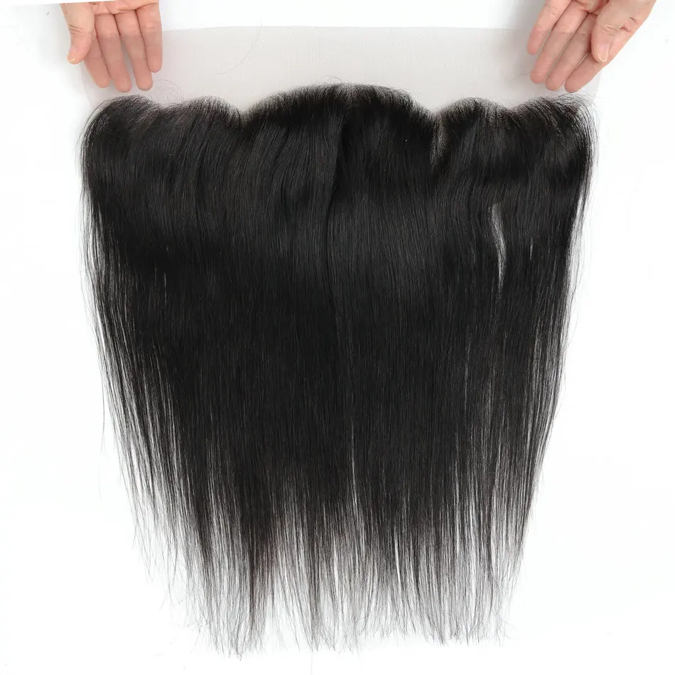 

Straight Hair Lace Frontal 13x4 Free Part Swiss Lace With Baby Hair Pre Plucked Light Brown Lace Natural Hairline