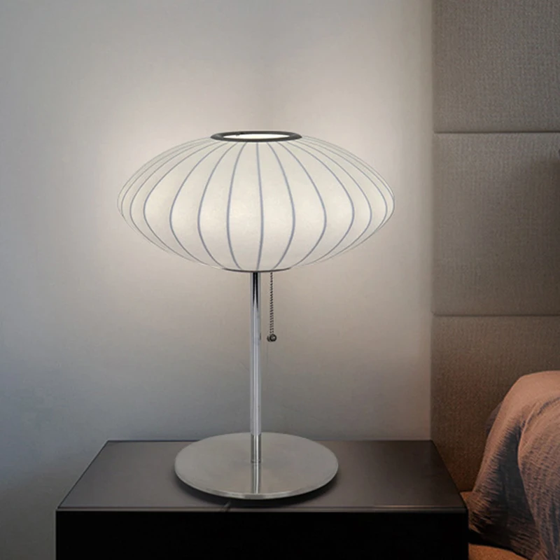 

Japanese Style Silk Table Lamps Modern Creative Desk Lights For Living Room Decor Bedroom Bedside Lamp Study Lighting Luminaire