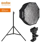 Зонт Godox восьмиугольный для Canon, Nikon, Godox, Yongnuo, 80 см