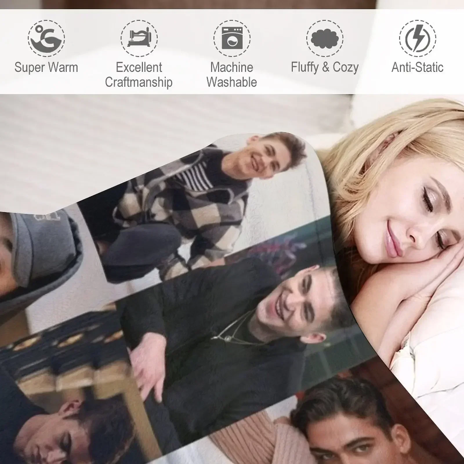 Hero Fiennes Tiffin Design Throw Blanket Sofa Thin Luxury Thicken Blankets