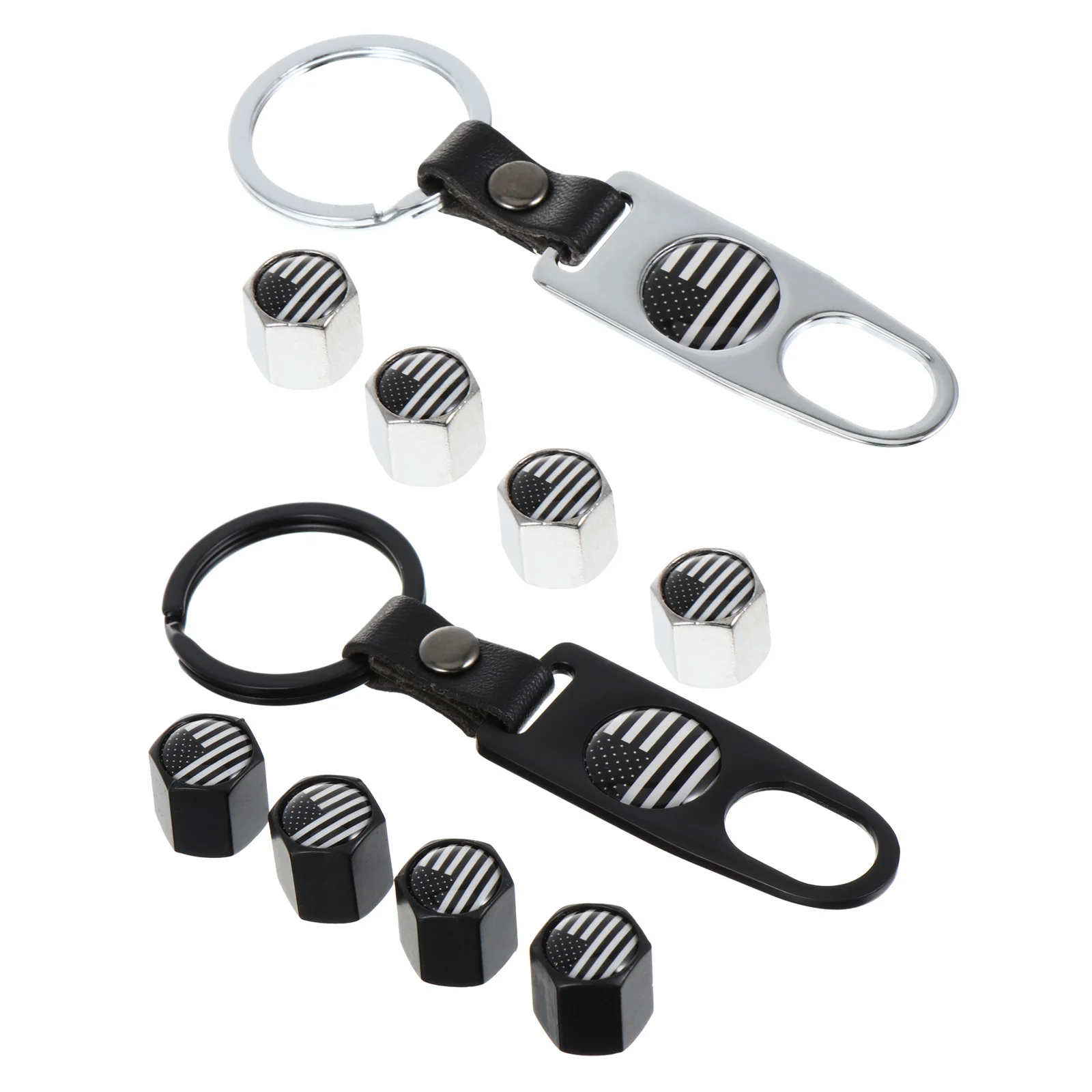 

Caps Tire Cap Car Air Tyre Rubber Wheel Pressure Covers Trucks American Flag Stem