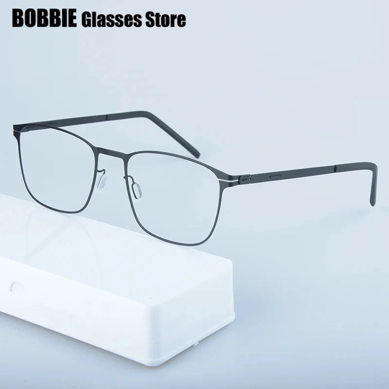 Немецкая квадратная оправа для очков без винтов мужчин и женщин ультралегкие